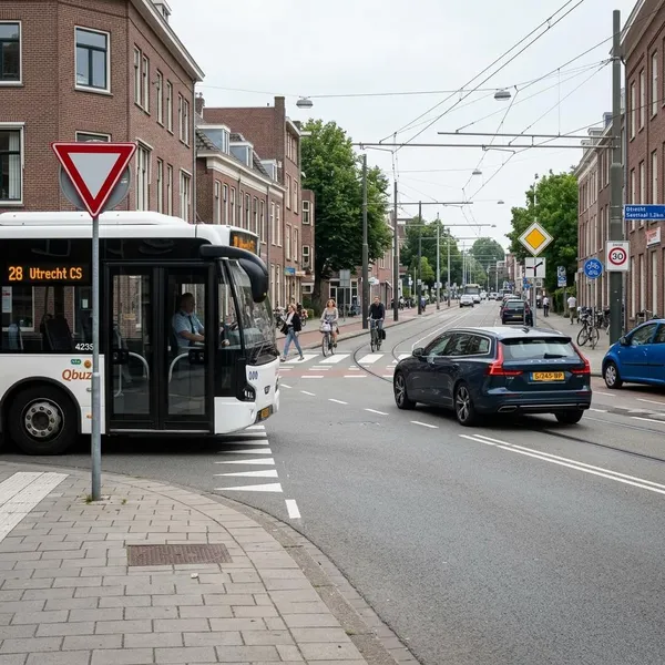 Wanneer heeft een bus geen voorrang