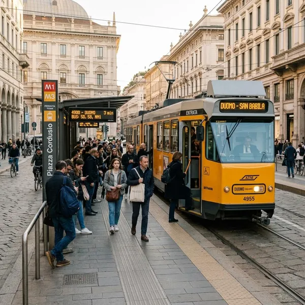 Inchecken en uitchecken in de tram