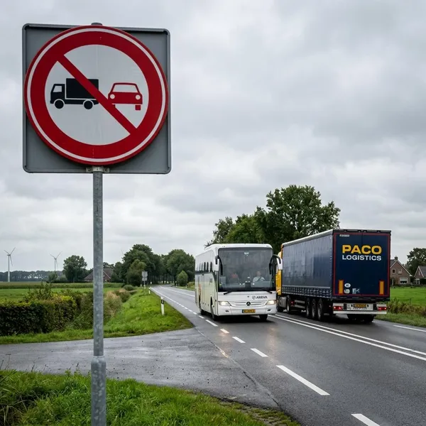 mag een bus inhalen bij inhaalverbod vrachtwagens