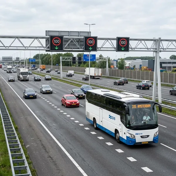 mag een bus op de derde rijstrook