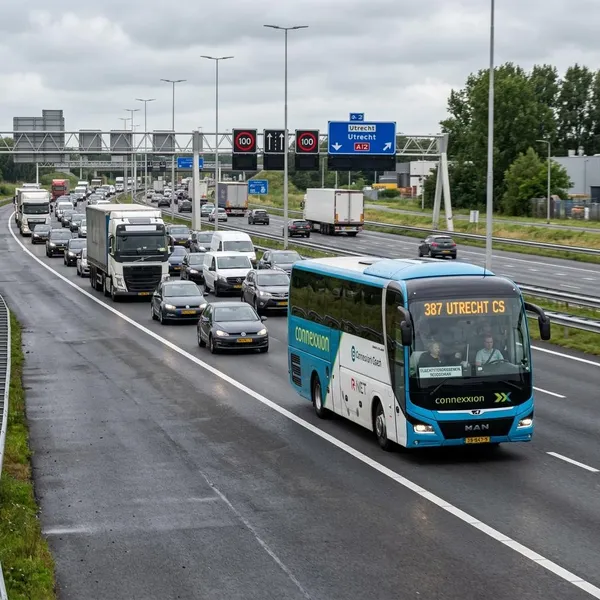 mag een bus over de vluchtstrook