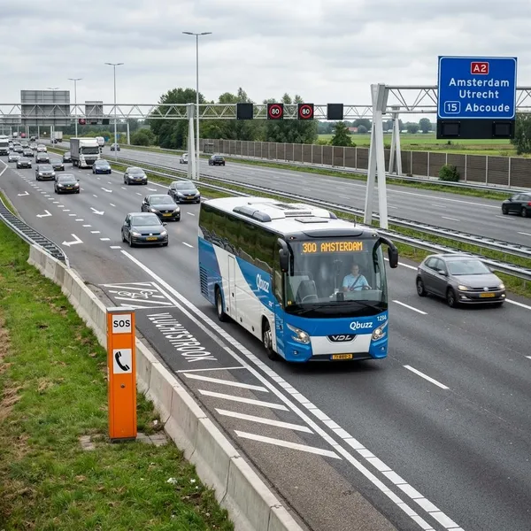 Waar geldt busverkeer op de vluchtstrook