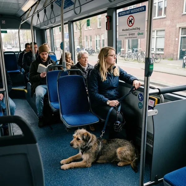 Wat geldt voor hulphonden en assistentiehonden in de bus
