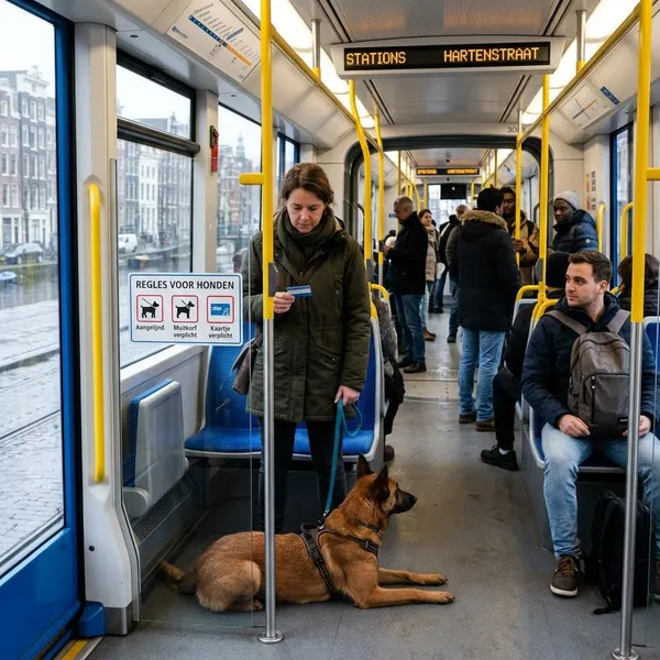 mag een hond in de tram