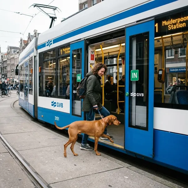 Zo reis je rustig met je hond in de tram