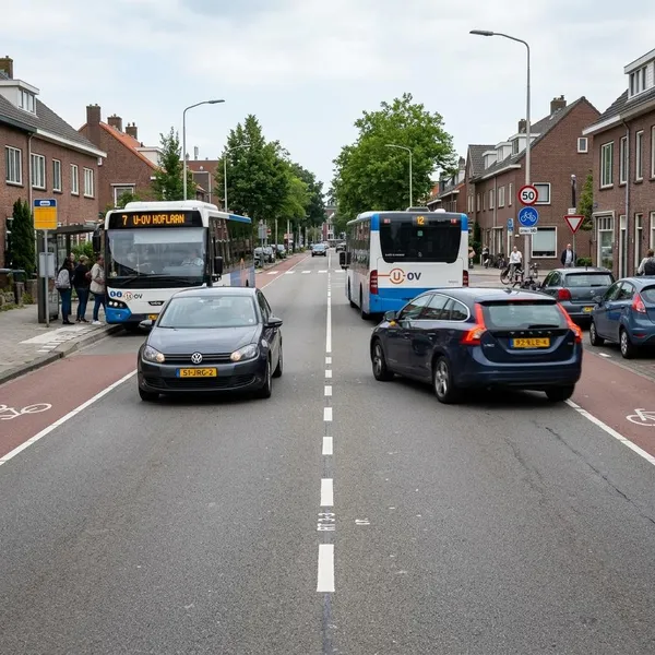 mag je een bus voorbij steken in de bebouwde kom