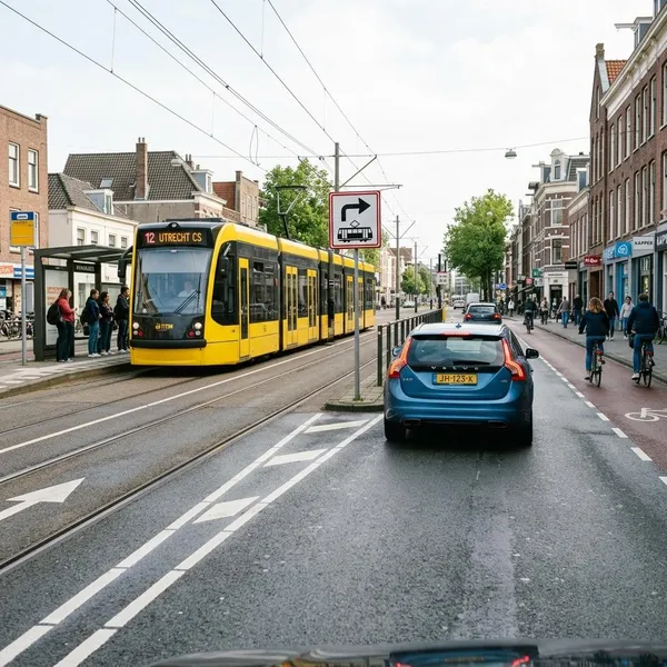 Waarom mag een tram soms rechts ingehaald worden