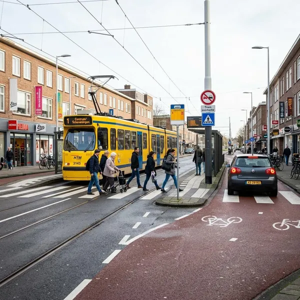 Wanneer haal je een tram rechts in