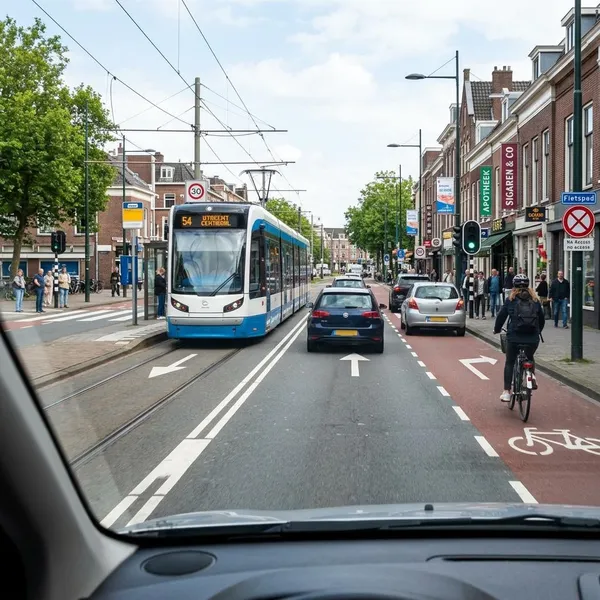 Hoe haal je een tram veilig in