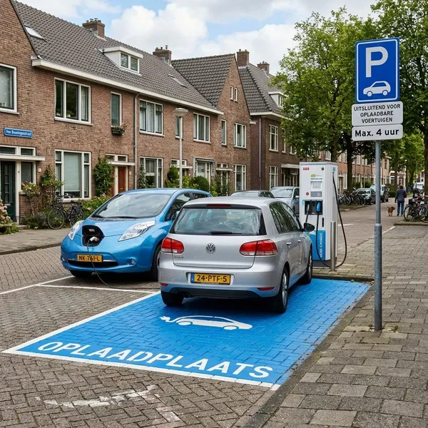 Mag je met een gewone auto bij een laadpaal parkeren