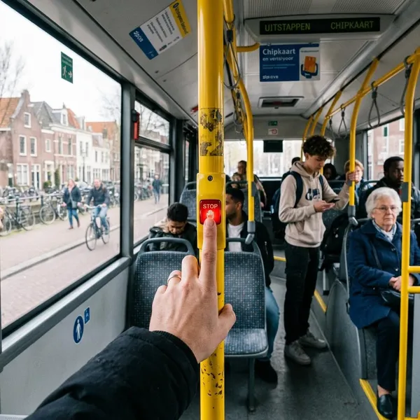 moet je in de bus op stop drukken