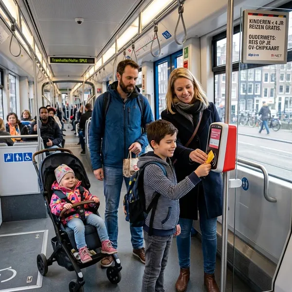 Wanneer reist een kind gratis met de tram