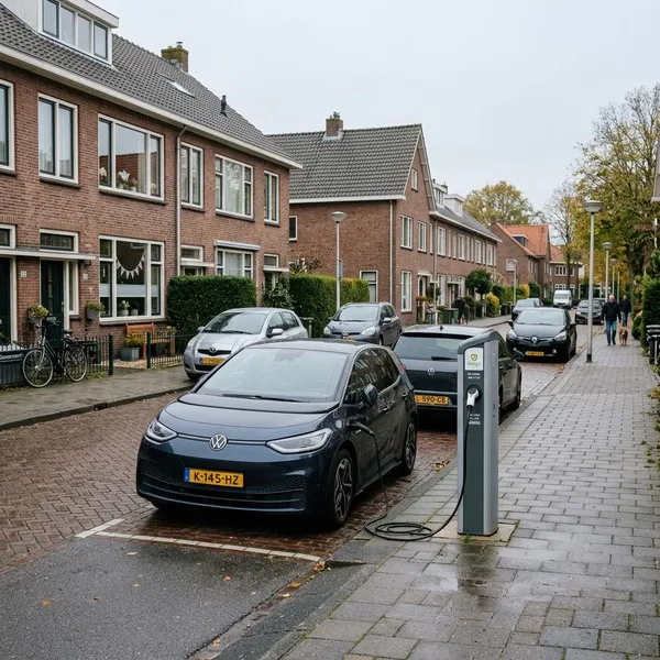 parkeren bij laadpaal zonder bord